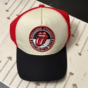 Rolling Stones Red and Black Trucker Hat